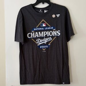 Fanatics Black Dodgers 2025 Champions Tee